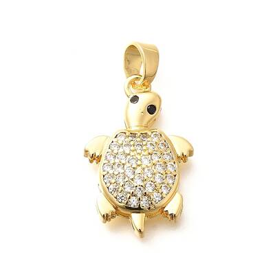 Brass Micro Pave Cubic Zirconia Pendants