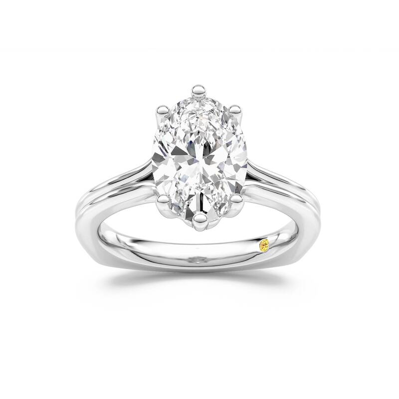 Fleur Oval Lab Grown Diamond Engagement Ring | 10K White Gold 2 CT. TW.