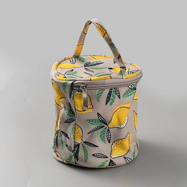 Polycotton Knitting Zipper Cylinder Bag
