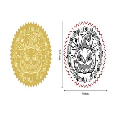 Self Adhesive Gold Foil Embossed Stickers
