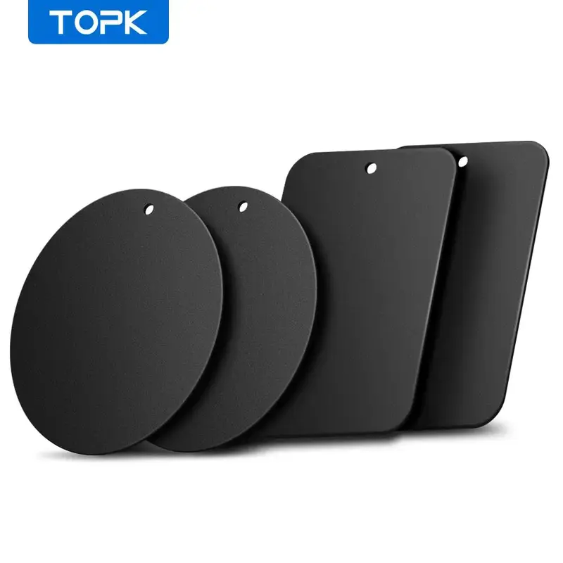 Magnetic Phone Mount Holder, 4 Counts Universal Metal Plate Phone Holder With Adhesive, For Magnetic Phone Car Mount Holder ...