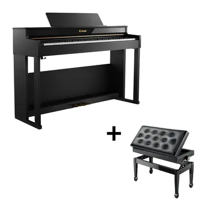 Donner DDP-400 Professional Digital Piano - Black / Piano+Adjustable Height Bench