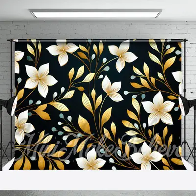 Elegant White Orchid Fine Art Photo Booth Backdrop - Aperturee
