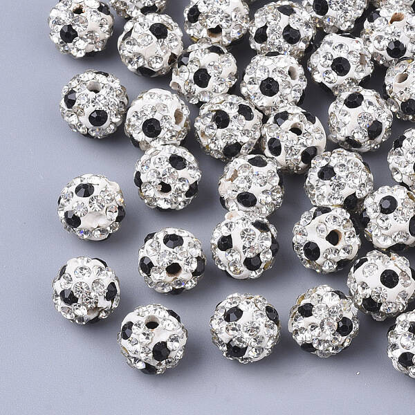 Polymer Clay Rhinestone Beads