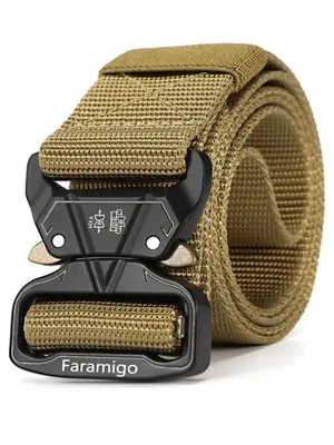 Solid Color Nylon Tape Belt for Men and Women, Quick Release Buckle Belt, Military Tactical Belt, 2024 Matching Outfit for Ba...