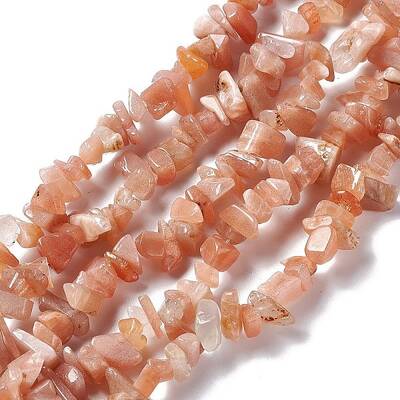 Natural Sunstone Chip Bead Strands