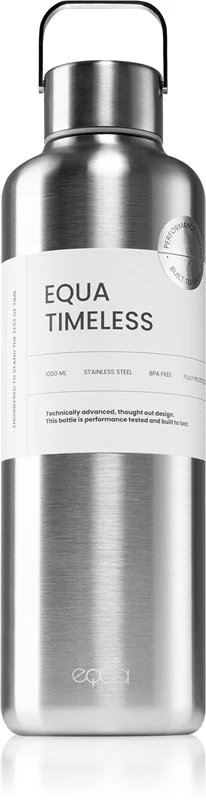 Equa Timeless Stainless Steel Water Bottle Color Steel 1000ml