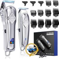 GLAKER Hair Clipper & Trimmer Kit - Cordless, LED Display, Long Battery Life, Adjustable Steel Blades, Spectacular Comfort - ...