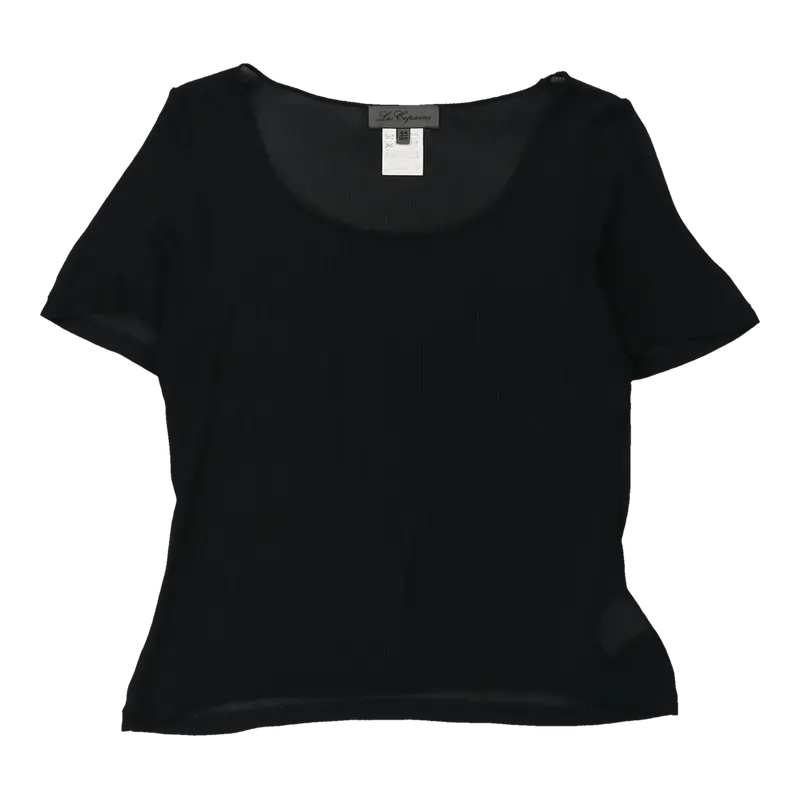 Les Copains T-Shirt - Medium Black Viscose