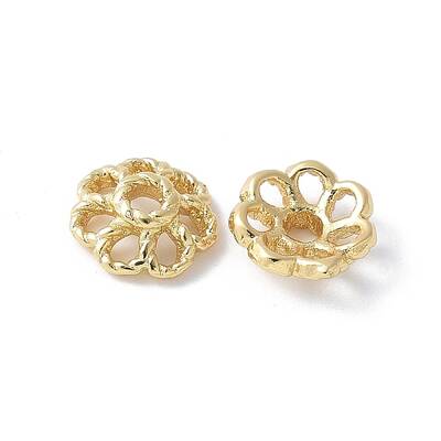 Flower Brass Bead Caps