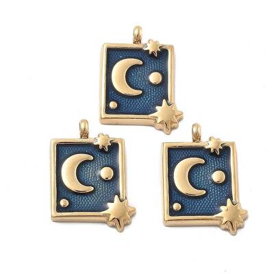 304 Stainless Steel Enamel Pendants