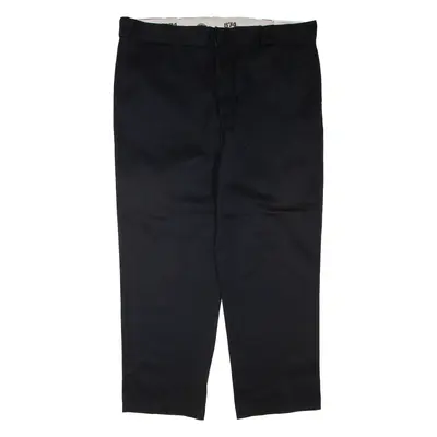 DICKIES Mens Trousers Black Regular Tapered W42 L30