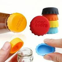 Reusable Silicone Bottle Cap, 6 Counts/set 6 Color Multifunctional Leak Proof Bottle Cap, Practical Sealing Cap for Home Kit...