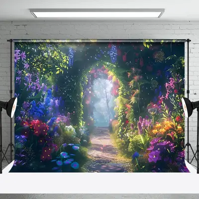 Aperturee Magic Forest Beautiful Spring Scene Photo Backdrop
