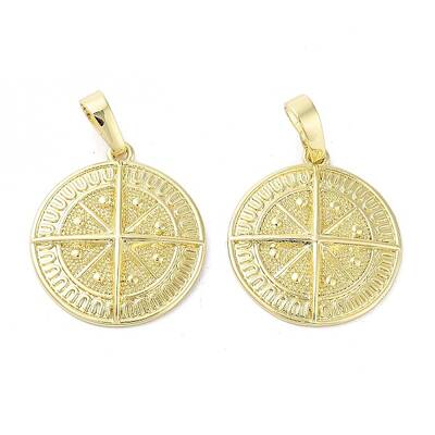 Rack Plating Flat Round Brass Pendants
