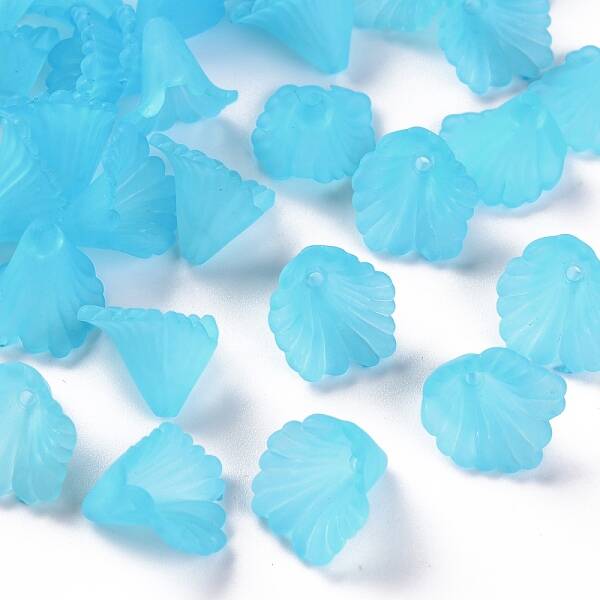 Frosted Acrylic Bead Caps