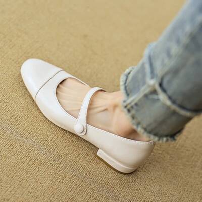 CHIKO Alaya Round Toe Block Heels Mary Jane Flats