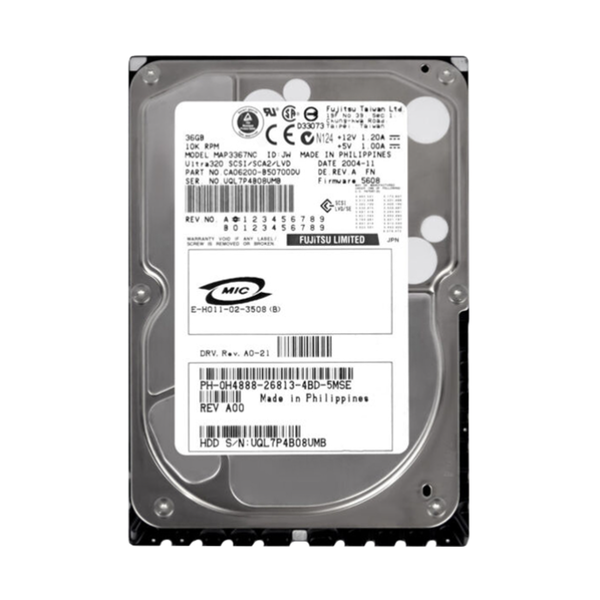 0H4888 Dell 36GB Ultra-320 SCSI 10000 3.5-inch Hard Drive