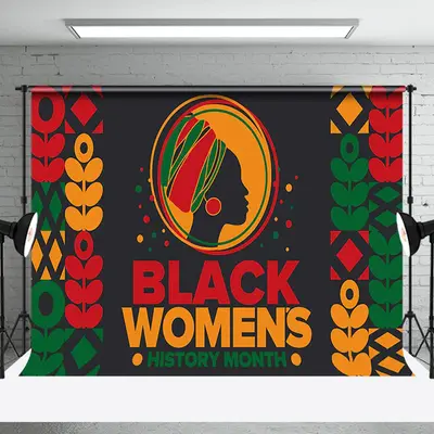 Tribal Floral Black Womens History Month Backdrop - Aperturee