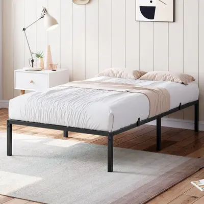 Garvee Twin Size Bed Frame with Steel Slat Support, 14 Inch Heavy Duty Metal Platform Bed Frame Twin Size, Easy Assembly, Amp...