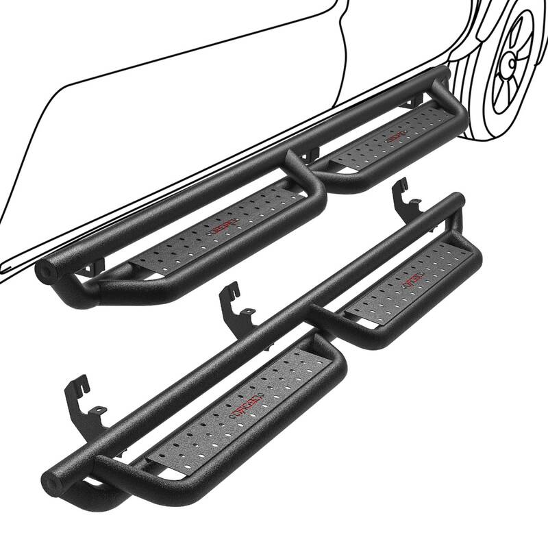 OEDRO Running Boards for 2015-2025 Chevy Colorado Crew Cab /2015-2025 GMC Canyon Crew Cab,  Powder Coated All-Steel Drop Side...