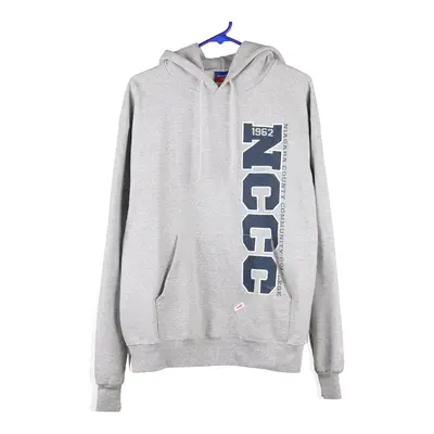National County Community College Champion College Hoodie - Large Grey Cotton Blend