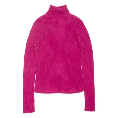 NEWPORT NEWS Jumper Pink Tight Knit High Neck Womens S