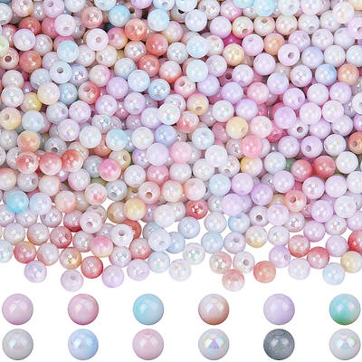 12 Colors Opaque Acrylic Beads