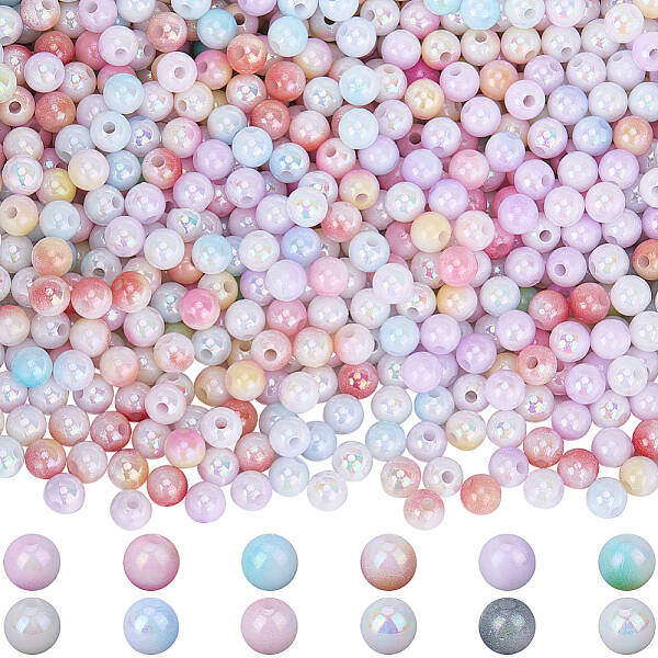 12 Colors Opaque Acrylic Beads