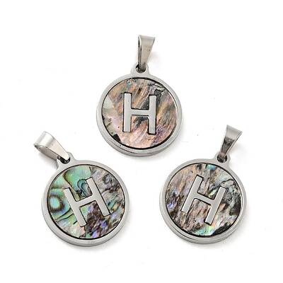 304 Stainless Steel with Paua Shell Pendants