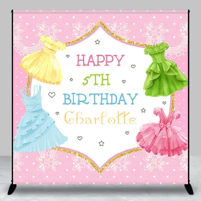 Lace Princess Skirts Custom 5th Birthday Backdrop - Aperturee