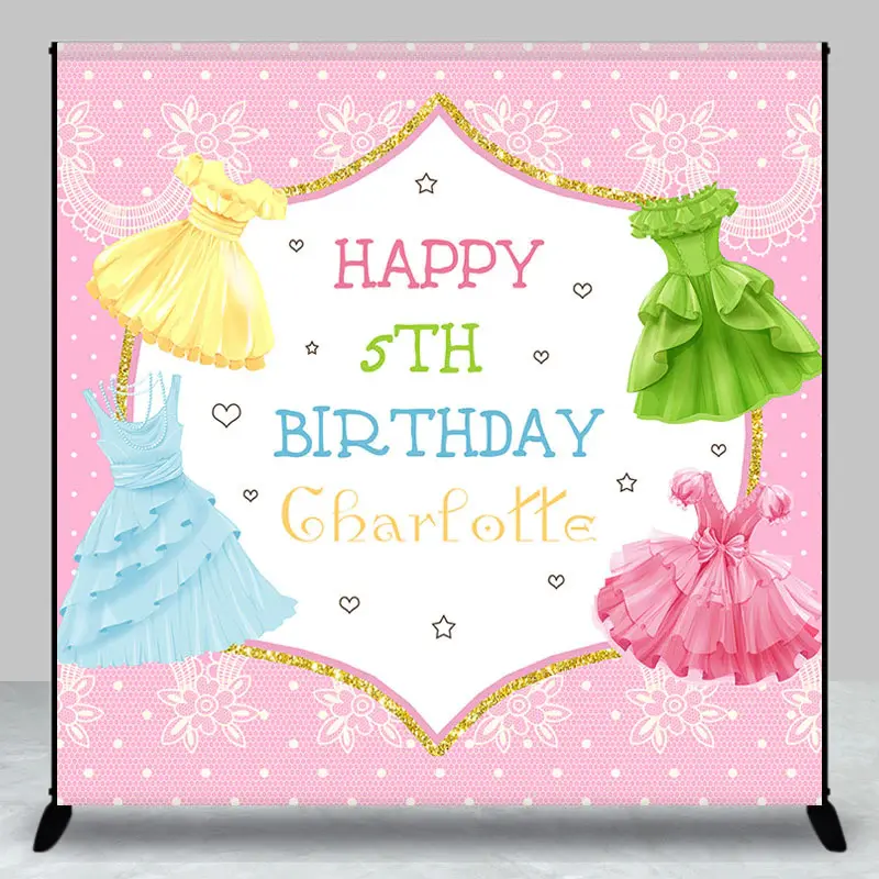 Lace Princess Skirts Custom 5th Birthday Backdrop - Aperturee