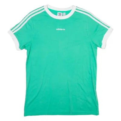 ADIDAS ORIGINALS Womens T-Shirt Green UK 10