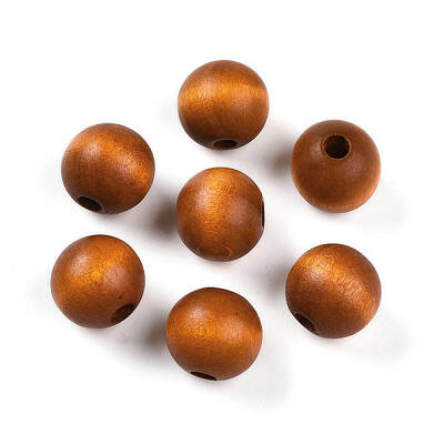 Painted Natural Wood Beads