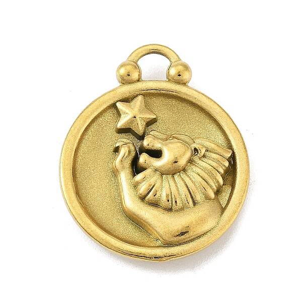 Real 18K Gold Plated Tone 304 Stainless Steel Pendants