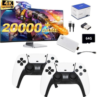 4K HDMI output and wireless controller plug and play game console, including more than 20,000 games, retro game console