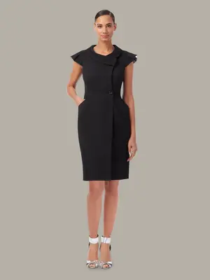 ARCHITYPE | Tailored Wrap Dress | Colour: Black | Size: UK 8 (US 2)