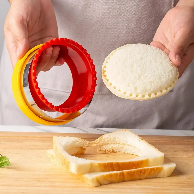 1 Piece Stainless Steel Diy Bread Cutting Mould, Pocket Sandwich Cutter, Sandwich Cutting Die, Stencil For Bread & Toast, San...