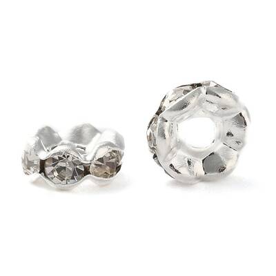 Brass Crystal Rhinestone Spacer Beads