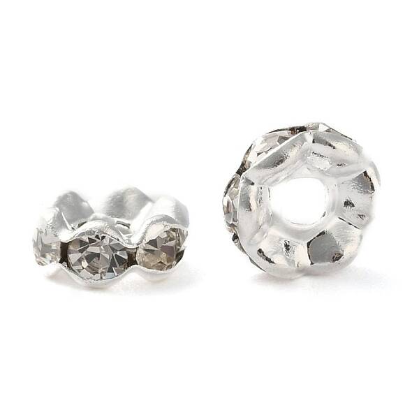Brass Crystal Rhinestone Spacer Beads