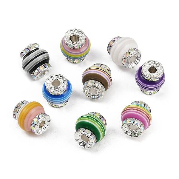 Rondelle Strip Plastic European Beads