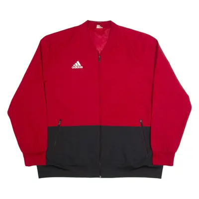 ADIDAS Mens Track Jacket Red 2XL