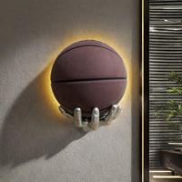 Creative Wall Mounted Basketball Holder, 1 Count Resin Hand Shaped Basketball Display Rack, Floating Display Shelf, Basketbal...