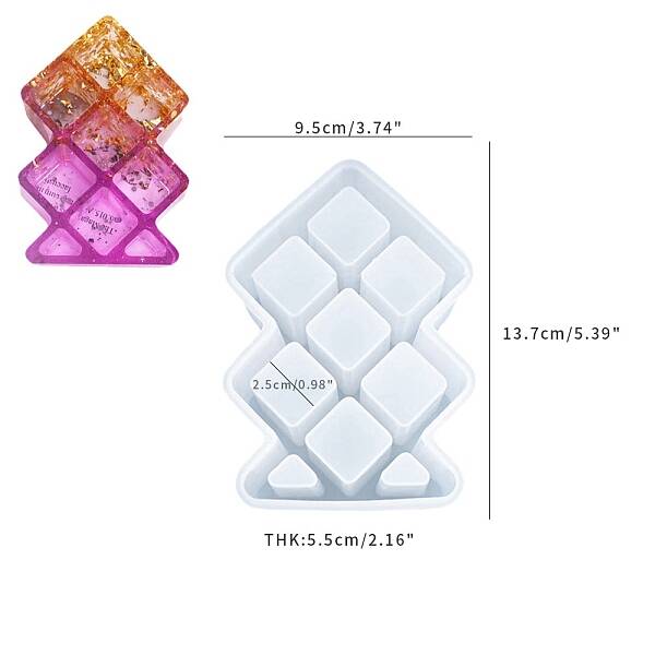 Gridded Storage Box DIY Silicone Molds