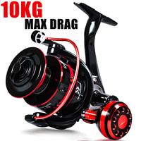 Sougayilang 2000-7000 Series Spinning Reel, 5:1 Gear Ratio, 8KG/18LB Max Drag, Durable Metal Fishing Reel for Freshwater and ...