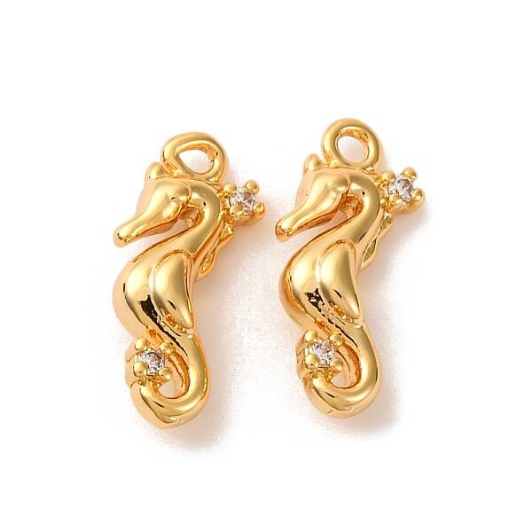 Brass Micro Pave Cubic Zirconia Pendants