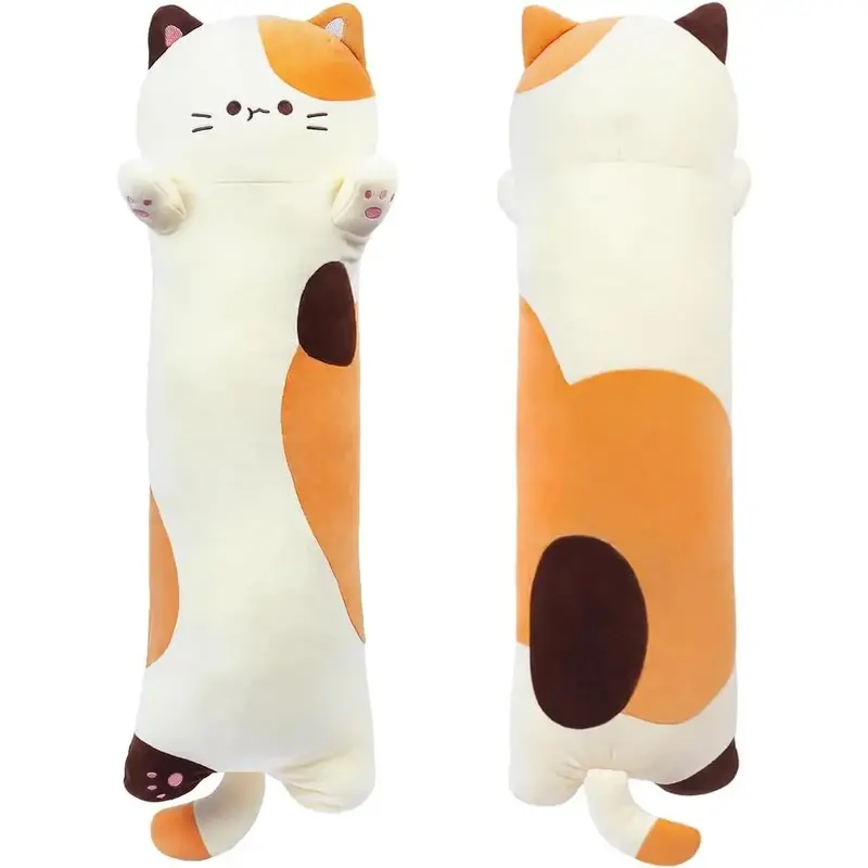 SNOWOLF 27 35 43 Long Cat Plush Toy Pillow Cute Plush Cat Toy Doll Stuffed Animal Cat Hugging Pillow for Sleeping Gift ...