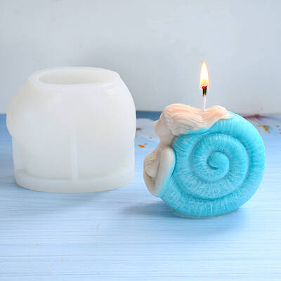 Conch Goddess Girl Candle Food Grade Silicone Statue Molds