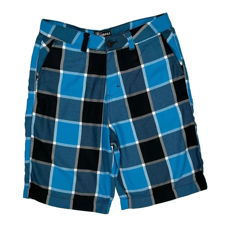Rumors Checked Shorts - 32W 10L Blue Polyester