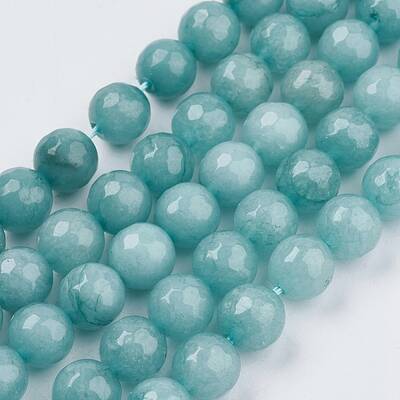 Natural White Jade Bead Strands